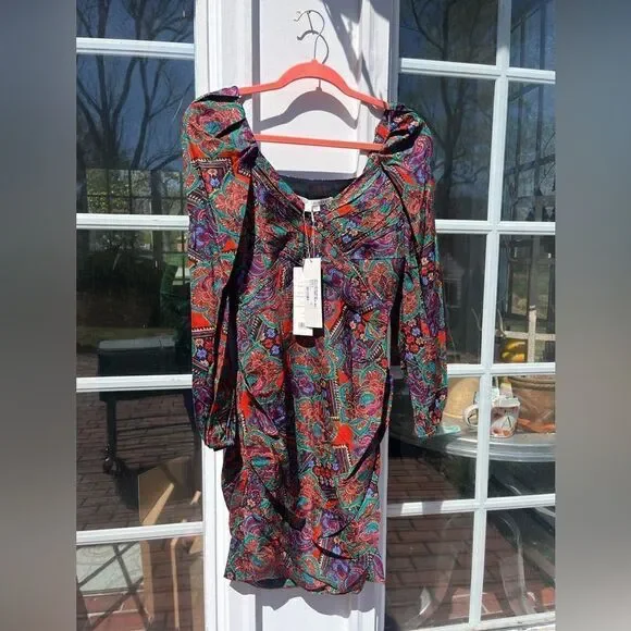 Veronica Beard Bellino Paisley Silk Dress NWT